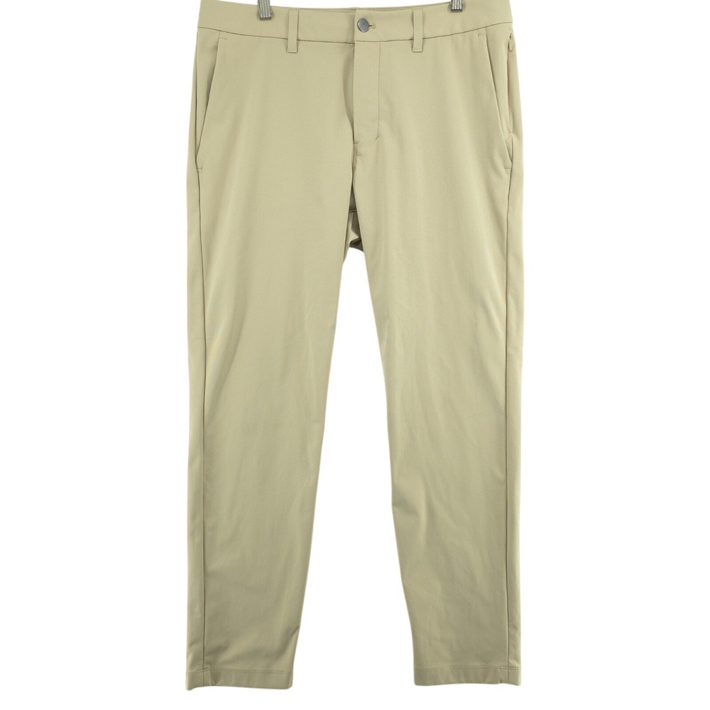 Lululemon Mens ABC SlimFit 5 Pocket Pant Warpstreme Trench Tan 32x30 Beige Khaki